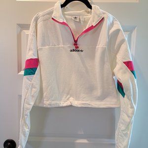 Adidas cropped zip up jacket